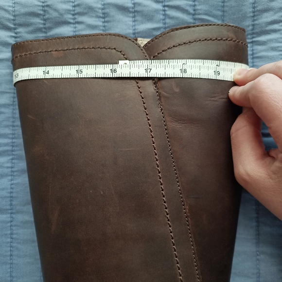 UGG Rosen Leather Riding Boots | sz 8, Espresso Brown, original box - Picture 15 of 16